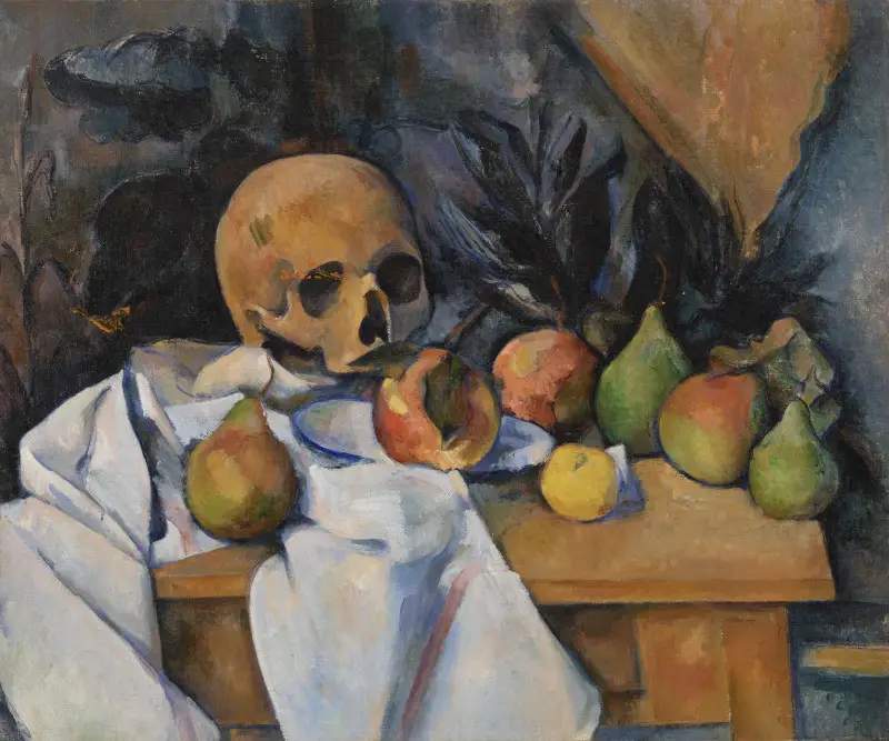 Stillleben mit Totenkopf von Paul Cezanne